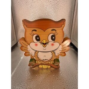 Vintage Bartolucci Wooden Owl Pencil Holder – Hand-Painted Folk Art Decor